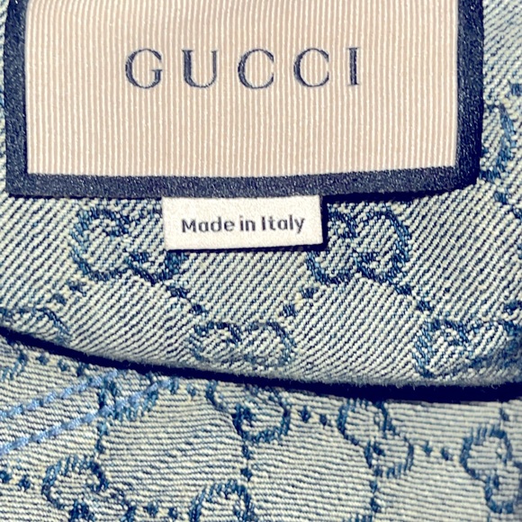 Auth GUCCI jacquard GG Jean jacket brand new with tags ID:678791XDBOK - Picture 8 of 12